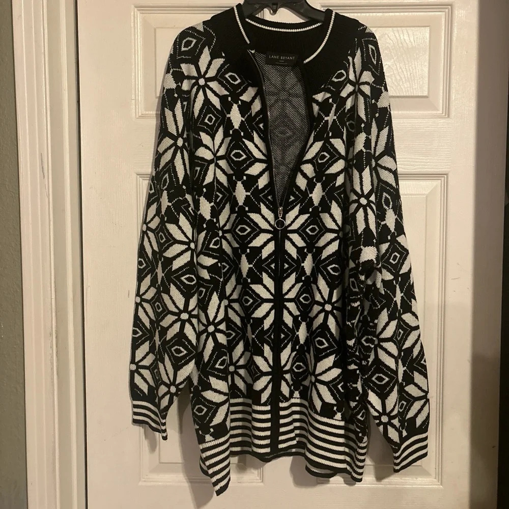 Lane Bryant Monochrome Knit Cardigan,sweater - Picture 11 of 14